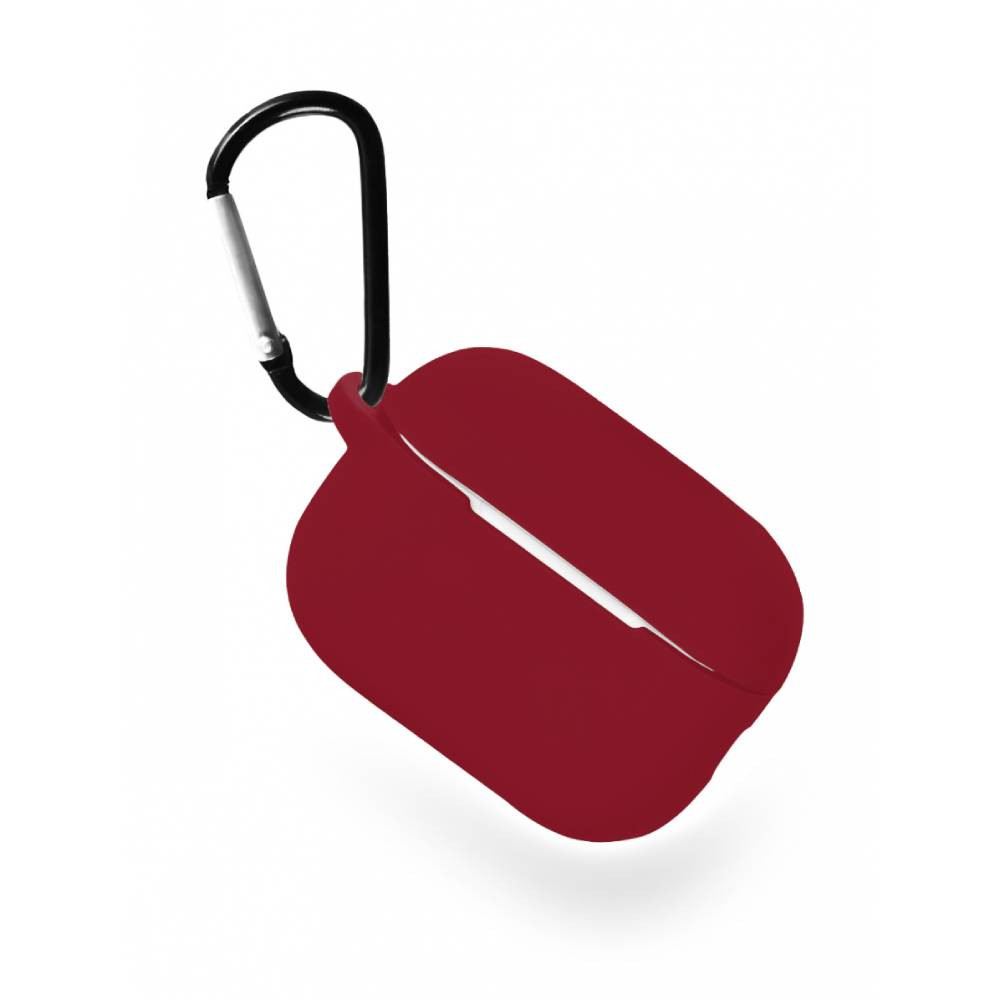 Чехол для Apple Airpods Pro 2 с карабином Бордовый