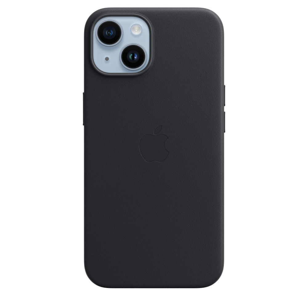 Кожаный чехол для iPhone 14 Черный