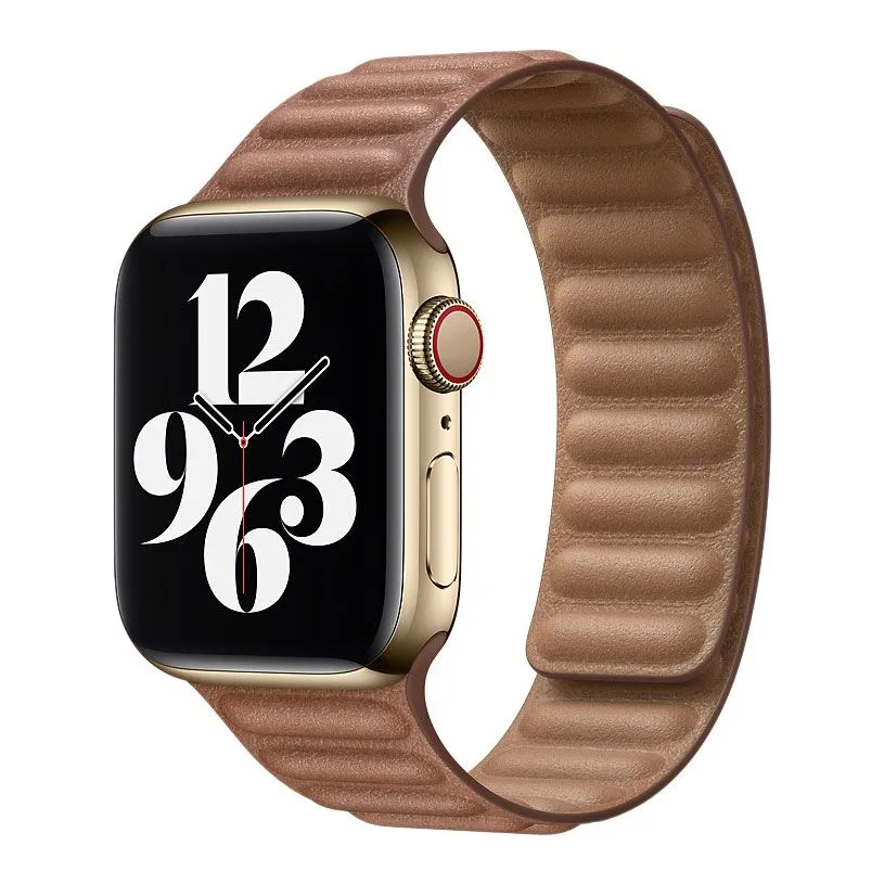 Ремешок Leather Link для Apple Watch 38/40/41 mm светло-коричневый