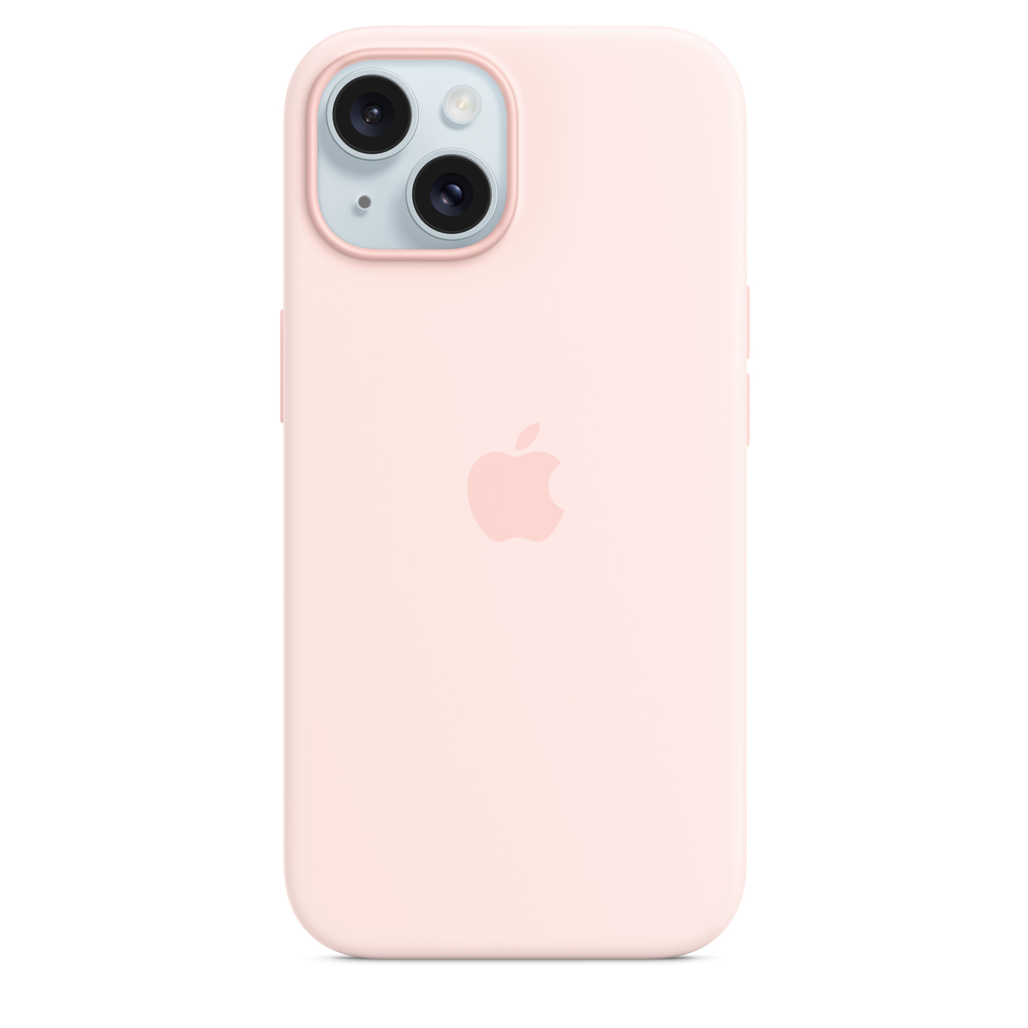 Силиконовый чехол для iPhone 15 Светло-розовый