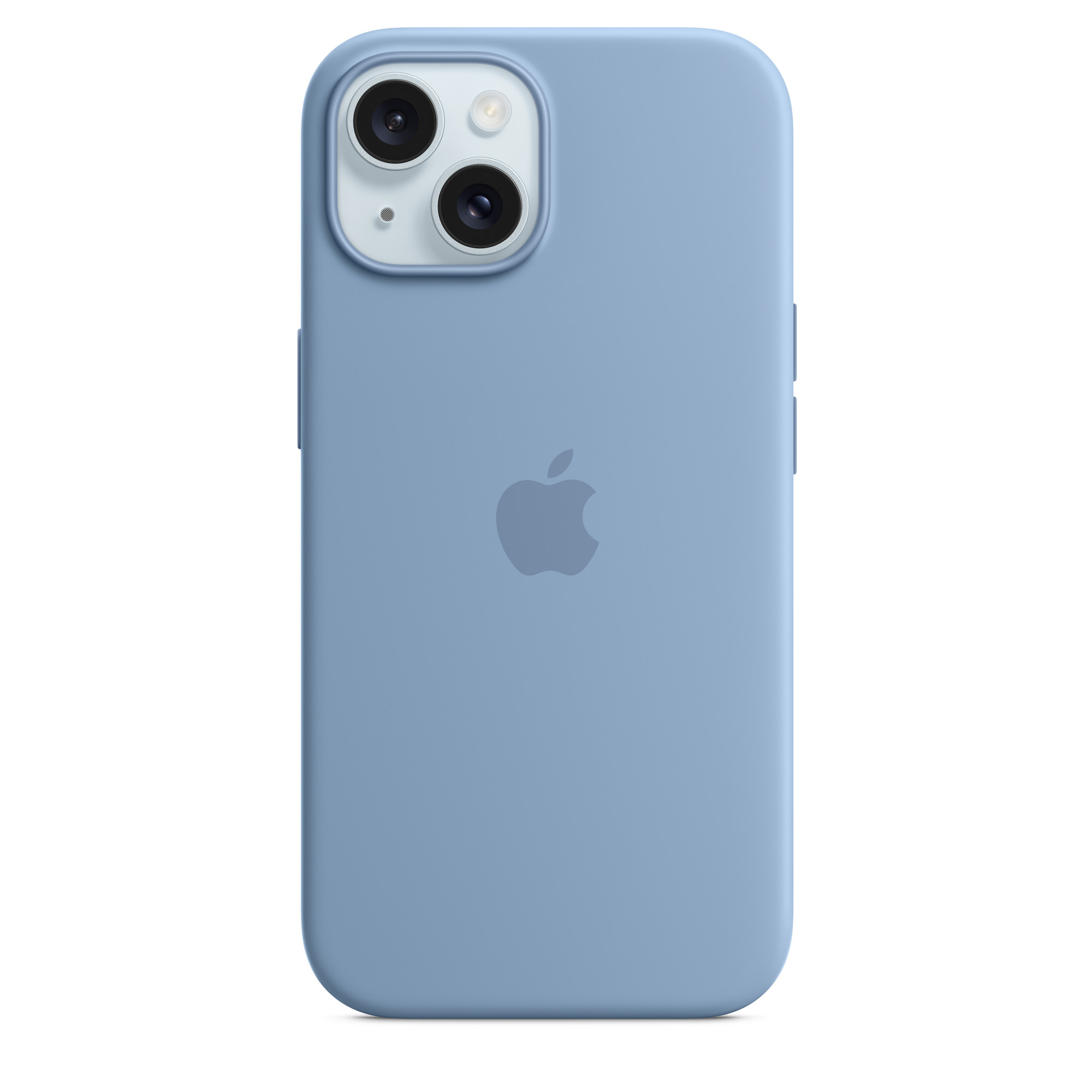 Силиконовый чехол для iPhone 15 Зимний синий
