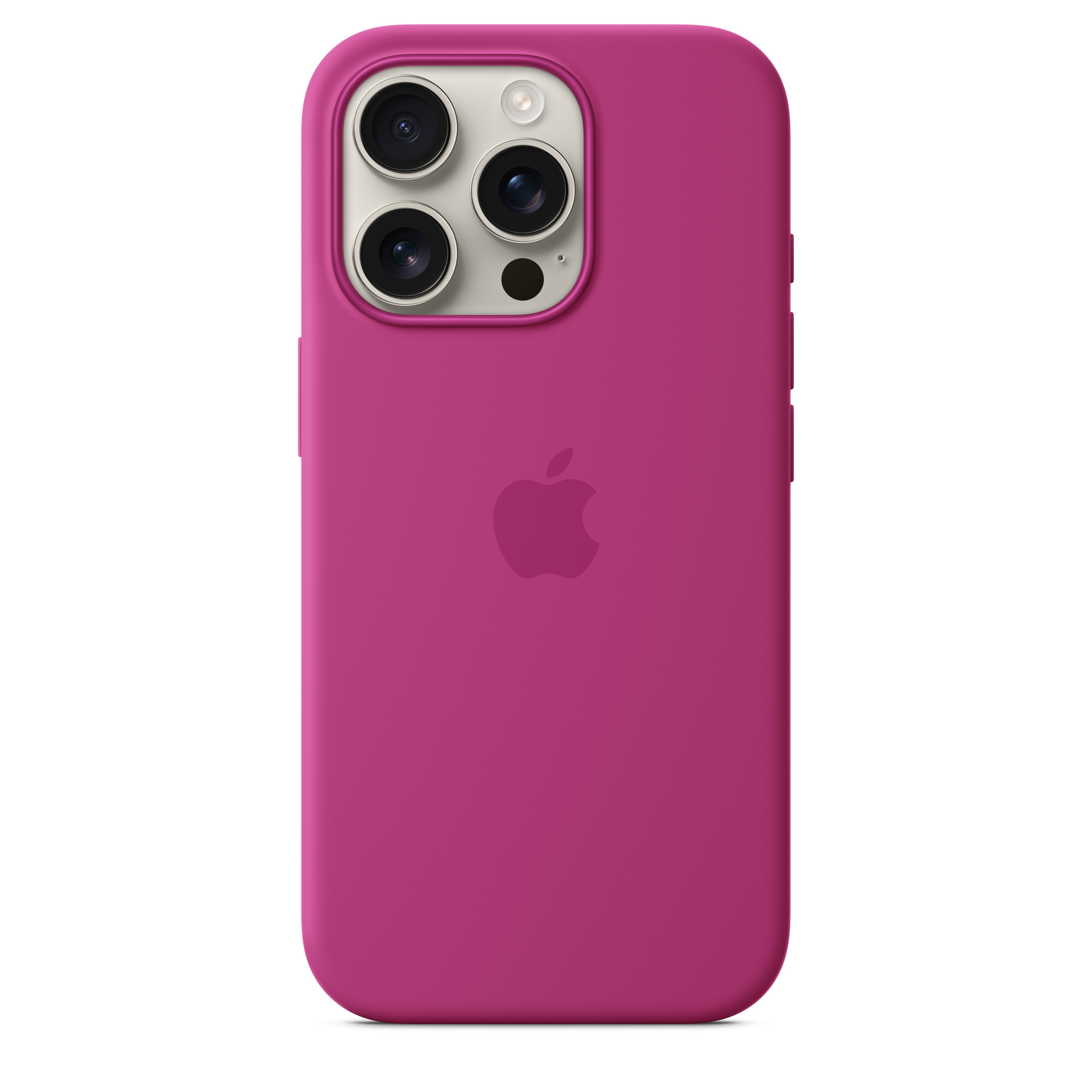 Силиконовый чехол для iPhone 16 Pro Фуксия